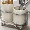 Round Utensil Holder Flatware Cutlery Storage Bracket Decorative Organizer for Cafe