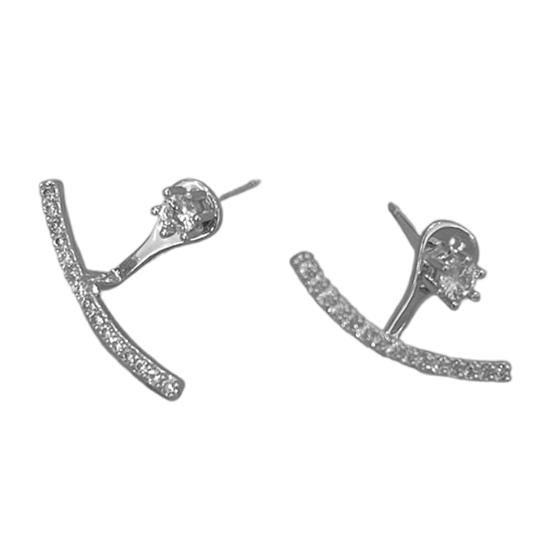1 Pair Rhinestone Earrings Cubic Zirconia for Women Stud