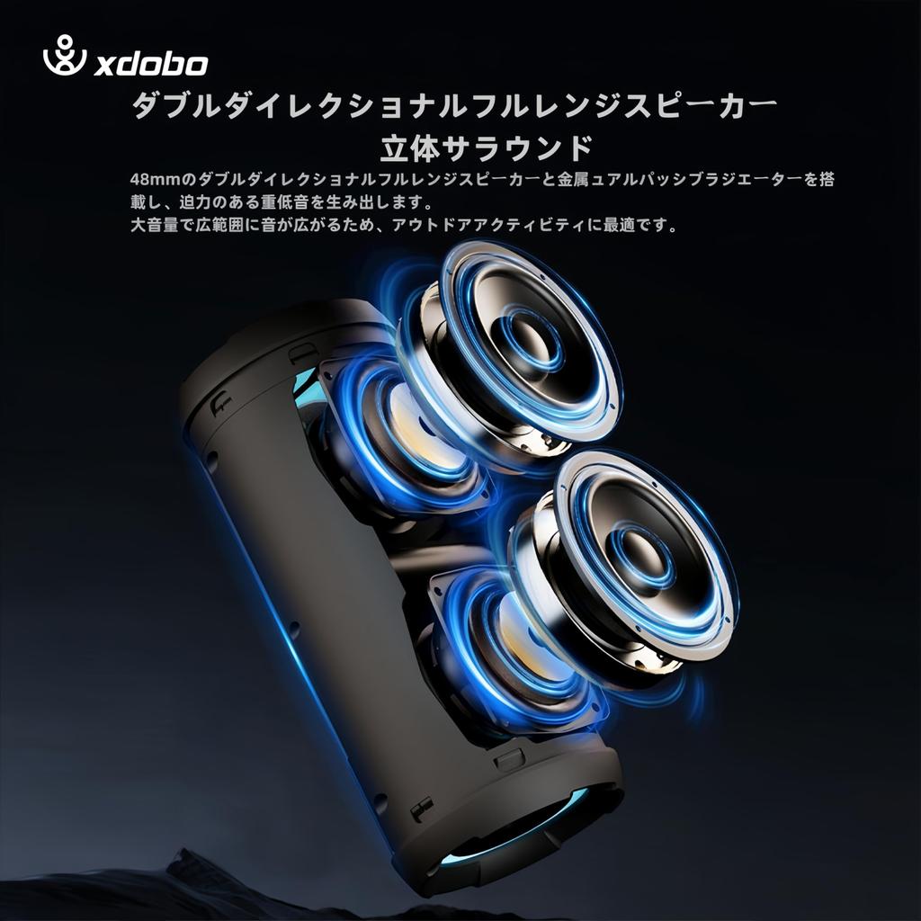 Xdobo 50W Bluetooth Speaker Bluetooth Loud Volume Stereo Super Heavy Bass Waterproof Wireless Speaker TV Speaker Microphone RGB LED Light PC Computer