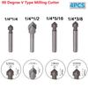 Router Bits Garden Home 1/4 Inch Shank 4pcs 90 Degree CNC