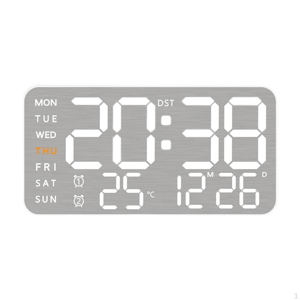 Digital Clock with Week Month Date Display, Alarm Functionality for Bedroom
