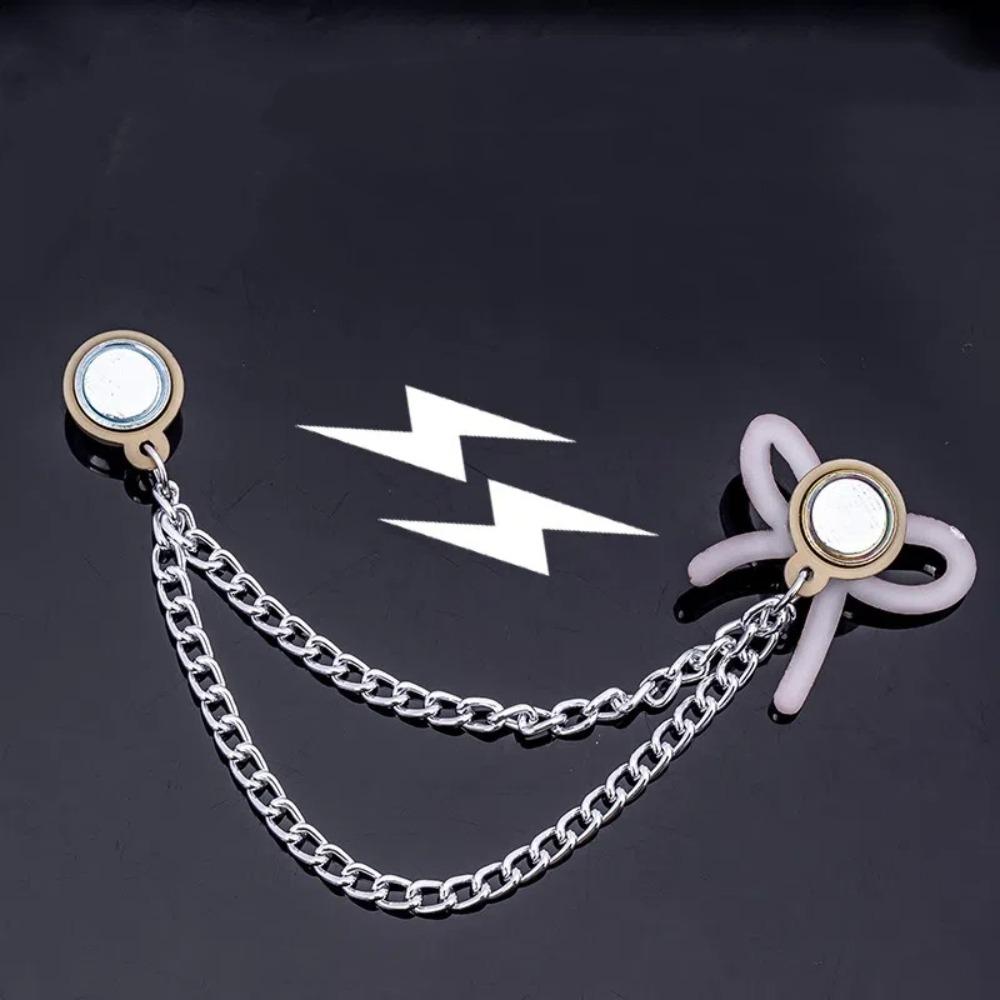 Silver Alloy Magnetic Button Clips Fixing Hem Non-hole Waist Buckle Shorten Trouser Clip