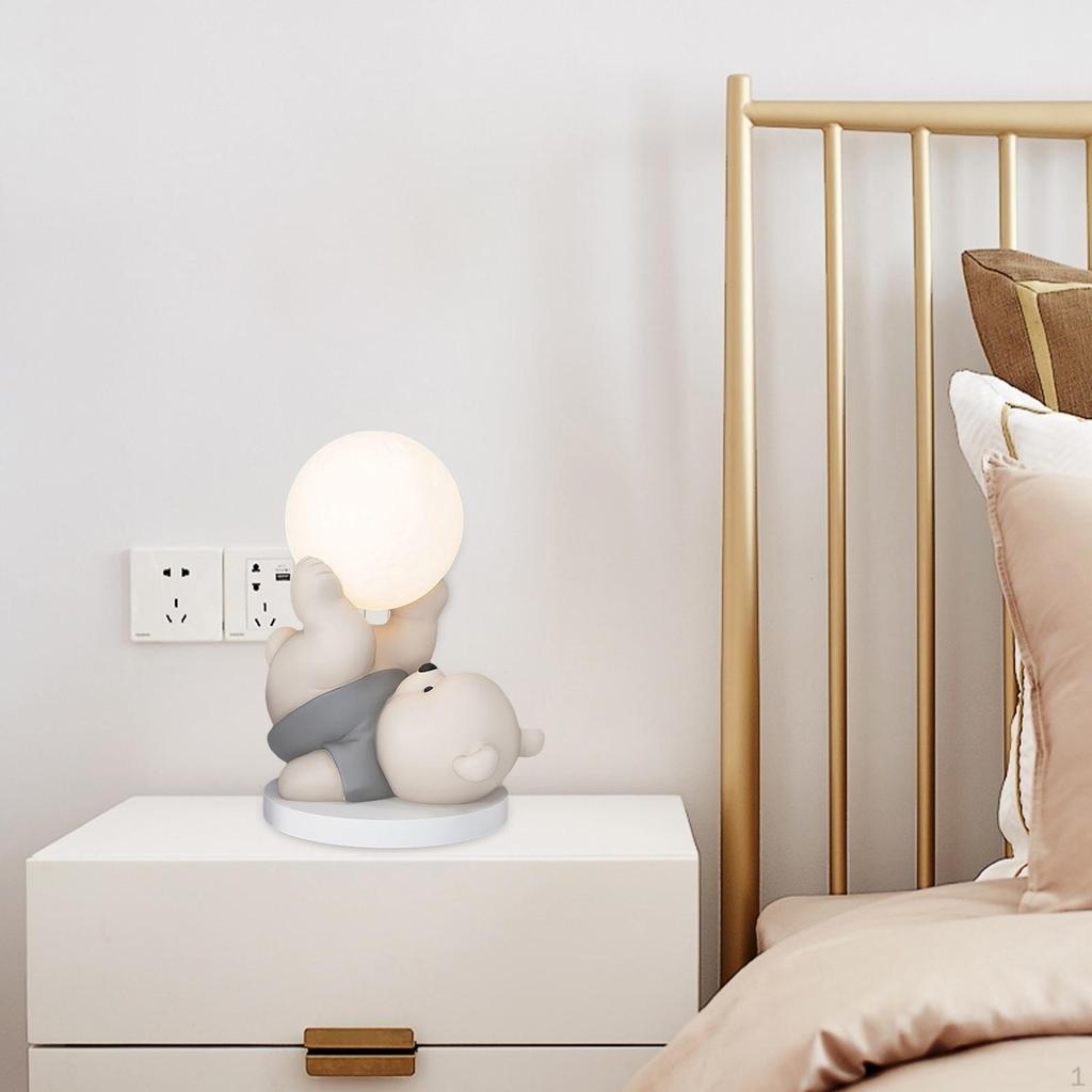 Милая статуэтка медведя USB зарядка ночник настольное украшение для детей взрослых