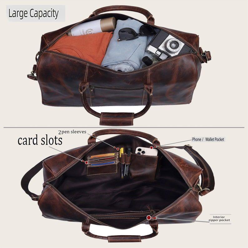 Кожаная дорожная сумка, кожаная сумка для выходных/кожаная сумка для спортзала/сумка для сна для мужчин/персонализированный рождественский подарок для него и для нее