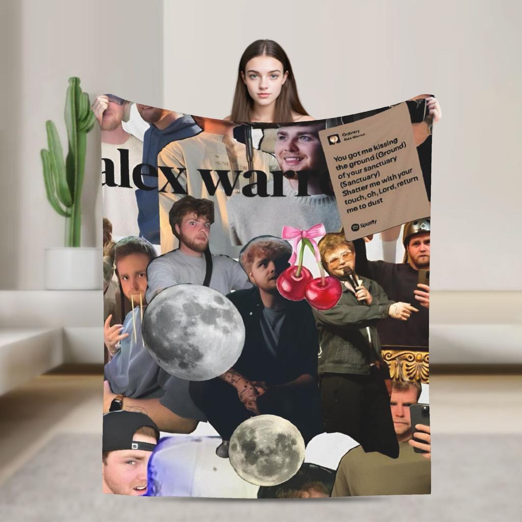 Alex Warren Rapper Blanket Decorative Flannel Bedding Throws For Home Decor Warm Soft Custom DIY Quality Bedspread