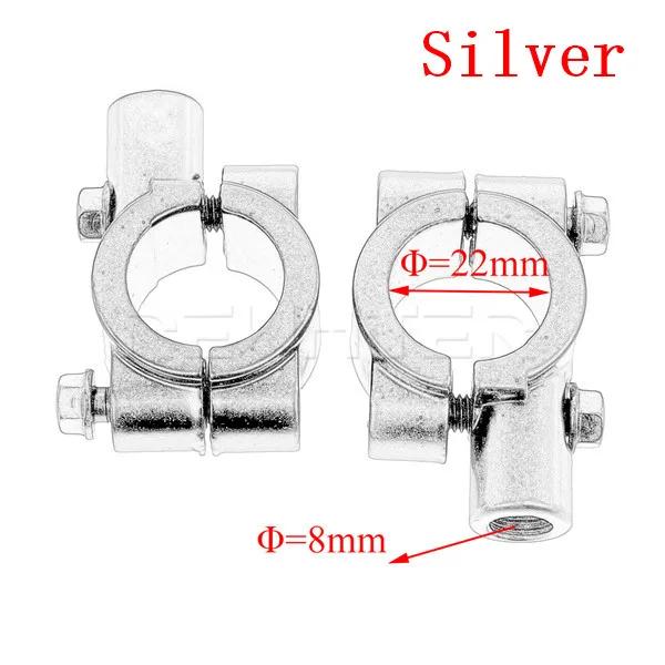 Motorcycle Rear View Mirrors Mount Clamp 2PCS 22mm 25mm Handlebar 8mm 10mm Thread Universal Rear Mirror Holder Adapter Bracket