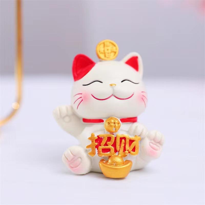 Милая подставка для мобильного телефона, украшение, милый манеки-неко из смолы, для офисного стола, милый подарок, украшение