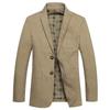 Men's Plus Size Cotton Blazer Jacket - Korean Style Spring/Autumn