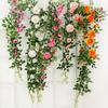 Simulation Rose Vine Simulation Plant Flower Vine Fake Flower Vine Wedding Decoration Rose Fake Flower Silk Flower