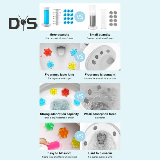 Чистящее средство для туалета Гель-цветы Автоматический очиститель внутренних стенок Аромат ароматерапии длится 7-10 дней Освежитель для туалета