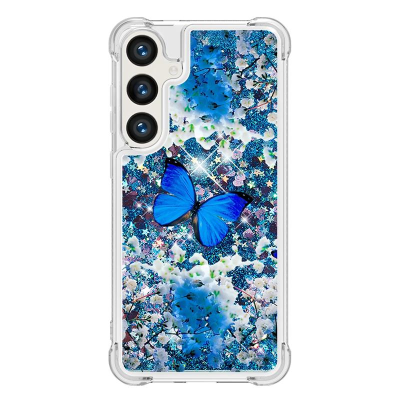 Чехол s24 fe на Для Funda Samsung Galaxy S24 FE Чехол Блестящий Динамичный Жидкий Чехол Для Samsung S 24 Ultra S24+ S24FE Чехлы Coque