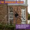 Joyfy Halloween Decorations 59'' Giant Spider with 400 sqft Spider Web  Fake Spiders for Indoor Outdoor Halloween Decorations