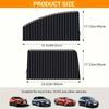 2/4Pcs Car Window Sun Screen Shades Adjustable Car Window Sun Blocker Window Shade Cling Sunshades Cover Visor Shield Screen