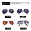 Men's Metal Frame Frog Mirror Sunglasses