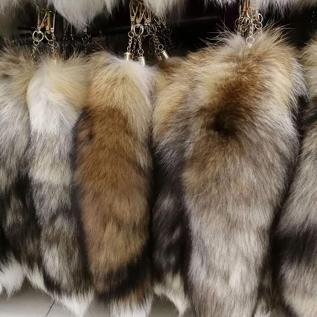 Plush Tail Keychain Role Play Toy Costume Keychain