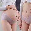 Женские трусы из модала с бахромой, жаккардовые трусы для беременных, бесшовные бактериостатические трусики для беременных с промежностью