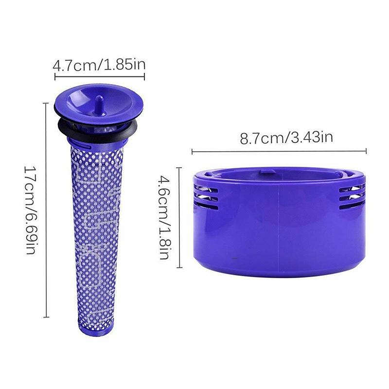 Комплект переднего и заднего фильтра для беспроводного пылесоса Dyson V8 V7 Animal Absolute