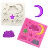 Силиконовая форма в форме звезды и луны, форма для торта, клейкая форма для шоколада, приспособление для выпечки, звездные лунные облака, радужная форма, силиконовые формы для помадки, конфеты, шоколад