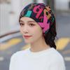 Autumn and Winter Bohemian Wide Stretch Yoga Headband Women Turban Flower Floral Elastic Hair Band Hair Accessories Women Hat Neck Scarf