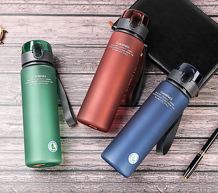Casino Student Portable Sports Water Bottle with Bullet Cover – Frosted, Large Capacity, Outdoor & Direct Drinking Design.