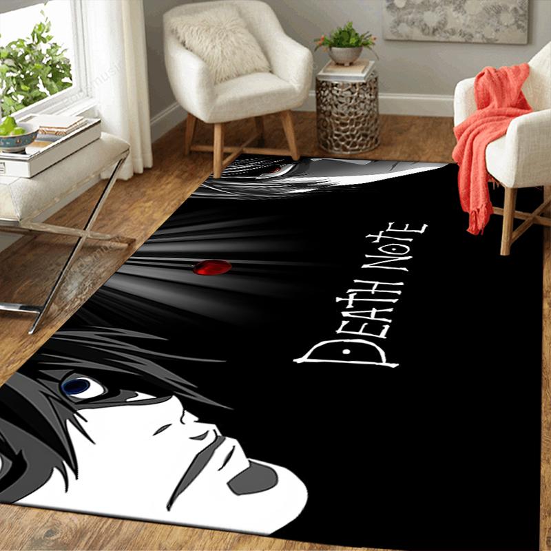 1Pc Death Note Mystery Rug, Office Carpet Indoor Outdoor Doormat, Non-Slip, Comfortable, Living, Christmas Halloween, Xmas Gift Y1183