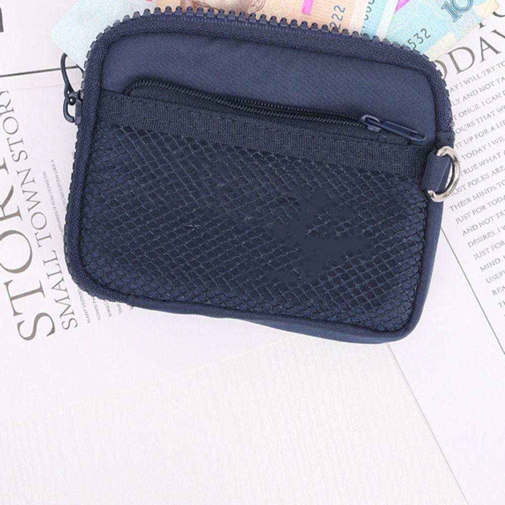 Сумка-кошелек на молнии для наушников Многофункциональная мини-сумка для хранения Простой нейлоновый кошелек для мелочи Путешествия