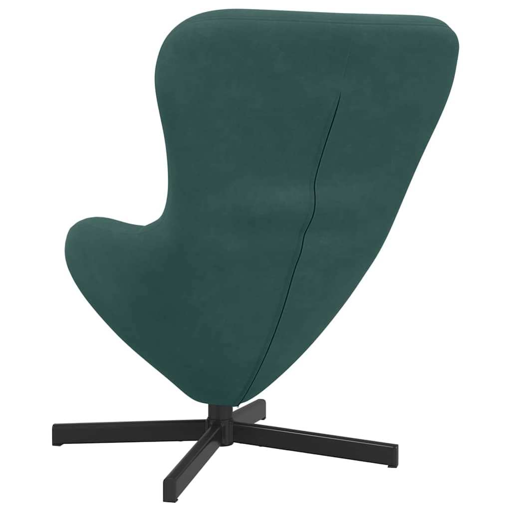 Egg Chair Dark Green 63 x 73 x 90 cm Velvet