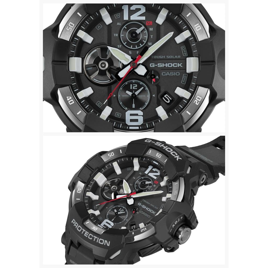 Casio Мужские часы G-Shock GRAVITYMASTER Tough Solar, Bluetooth, биопластик, GR-B300-1AJF, черные, официальная модель в Японии
