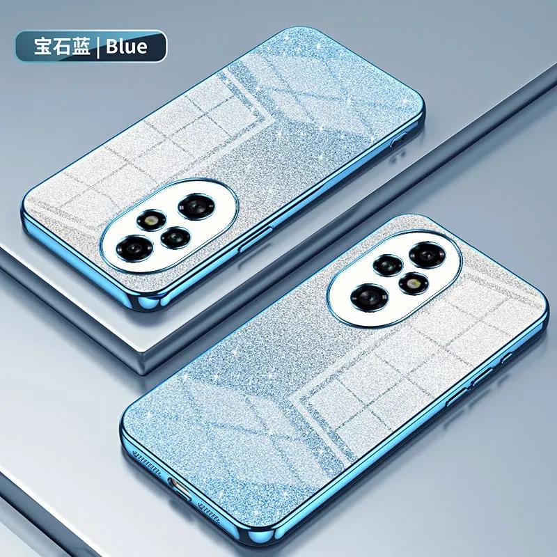 Модный чехол с блестками и гальваническим покрытием для Huawei Honor 200 Lite X8 X6 X6s X8a, противоударный блестящий чехол Honor200pro