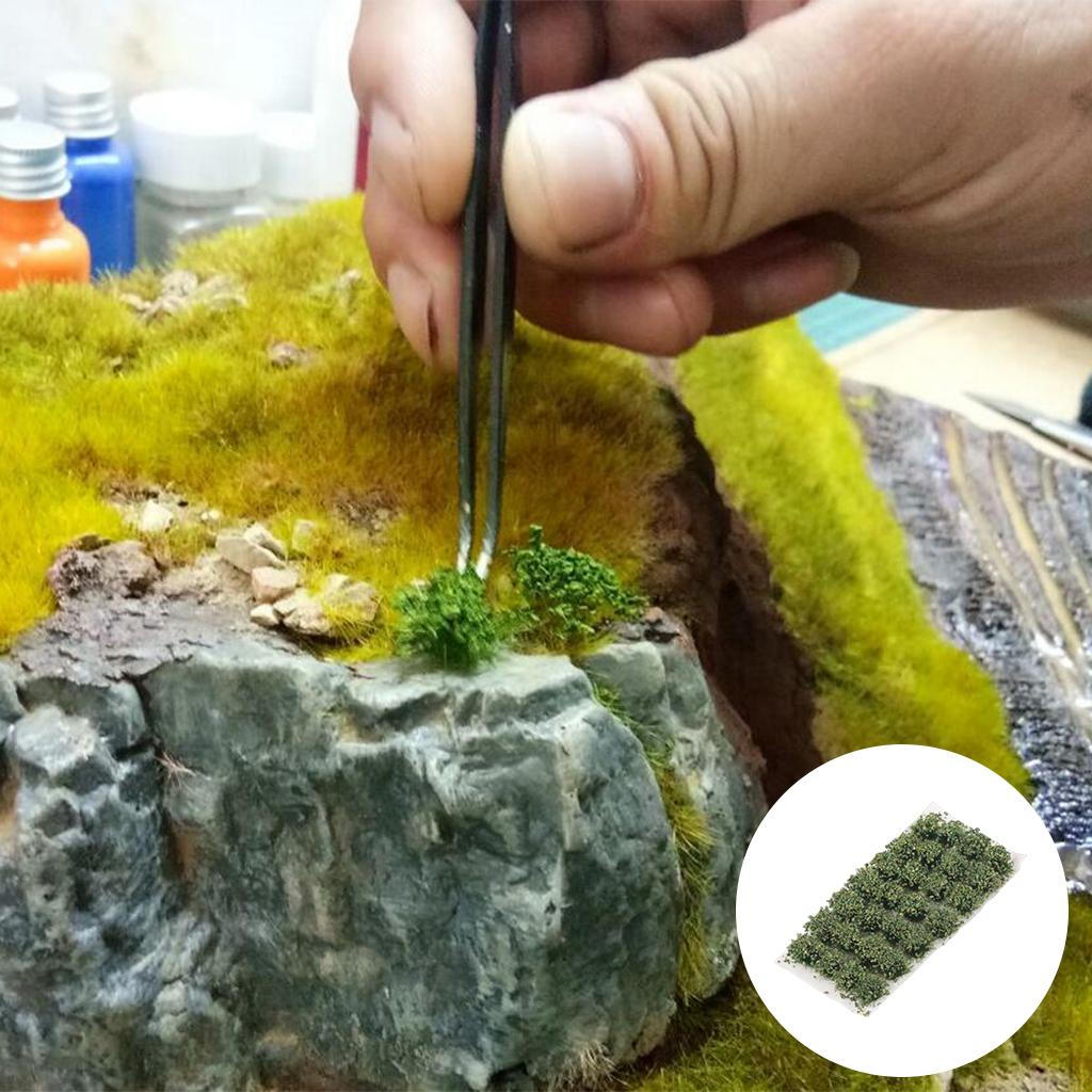 2 пышных кустика Низменные кустарники Модель кустика Набор Смола Статичный пейзаж для железнодорожного макета Железная дорога