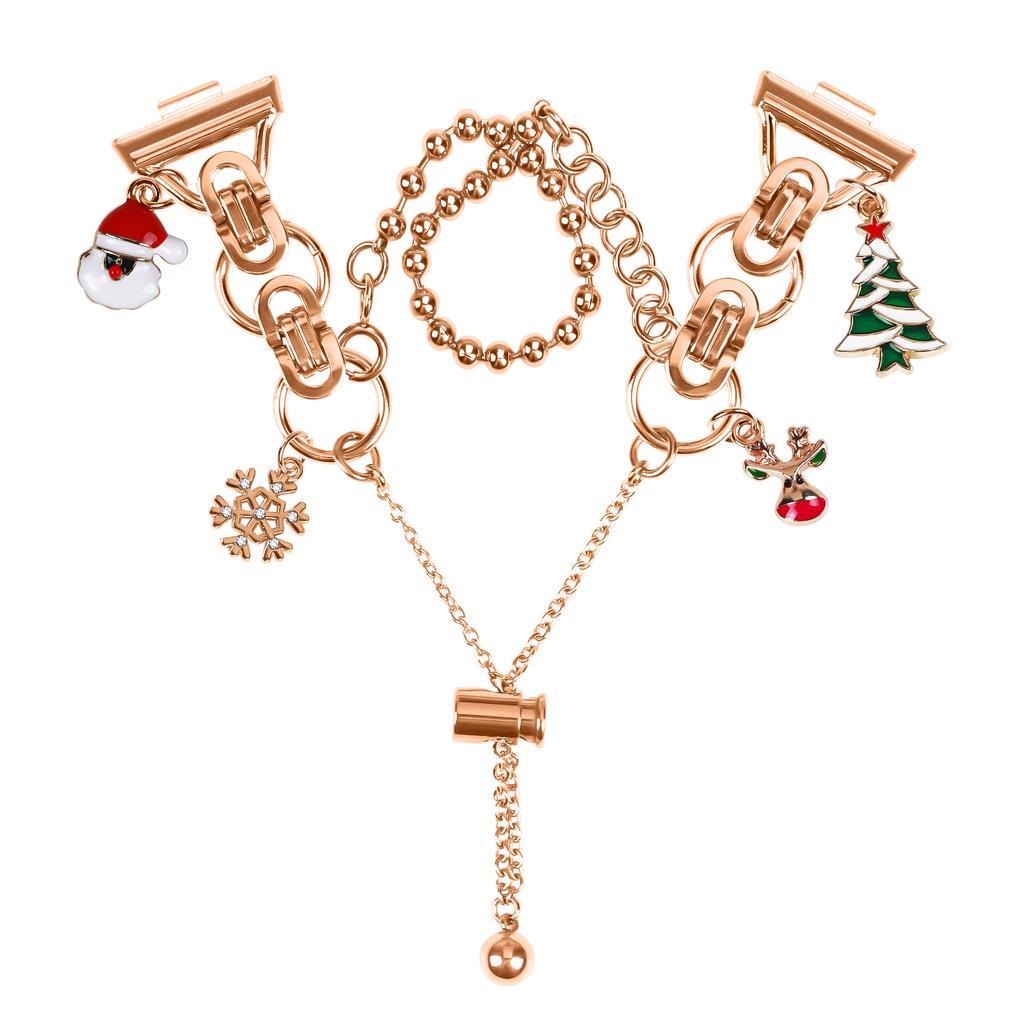 Металлический ремешок с двойной звеньевой цепью с гальваническим покрытием для Huawei Watch Fit 3/Watch 4/4 Pro, ремешок для часов со шнурком, регулируемый