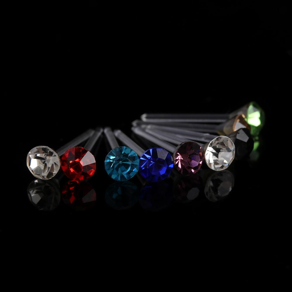 20 Pairs/40 Pcs Charming Clear Avoid Allergy Earring Colorful Crystal Jewelry Rhinestone Ear studs