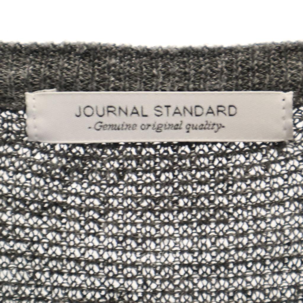 JOURNAL STANDARD linen Short sleeve sweater L gray knit Men's Used