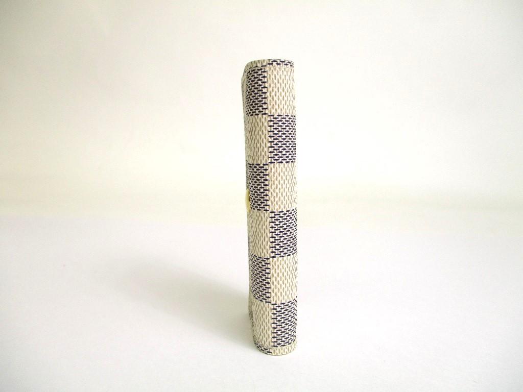 Authentic LOUIS VUITTON Damier Azur Leather Multicles 4 Key Chain #a559 Refurbished