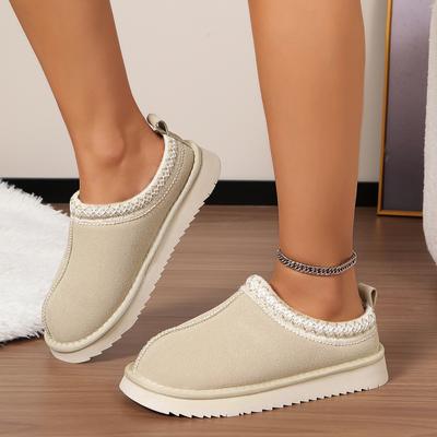 Знаменитые ветро-снегозащитные ботинки женские осенне-зимние новые большого размера на плоской подошве на низком каблуке ленивые хлопковые тапочки