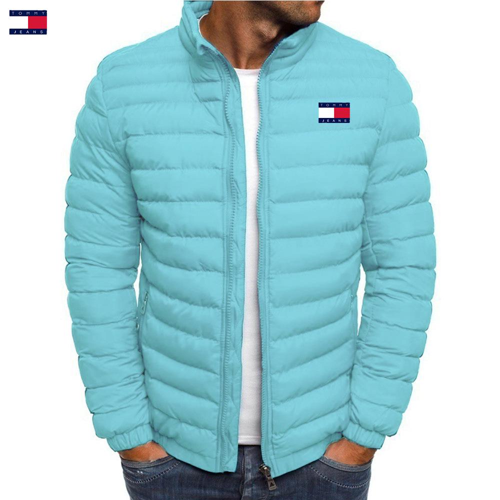 Мужская зимняя хлопковая куртка с воротником-стойкой - Толстая, теплая и повседневная для активного отдыха