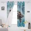 Летние морские черепахи акварель ретро затемняющие шторы для гостиной спальни печатные оконные шторы домашний декор