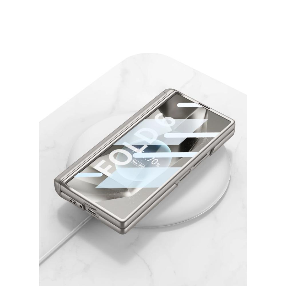 Hard Armor Hinge Protection Phone Cover for Samsung Galaxy Z Fold 6 Case with Pen Slot Bracket Screen Protector