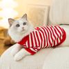 Spring and Autumn Simple Striped Cat Two Feet Traction Sweater Dog Casual Small and Medium Dog Pet Teddy Clothes