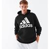 adidas Мужская толстовка с капюшоном Essentials из флиса с большим логотипом Черный/Белый IB4024