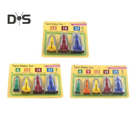 3/4/5Pcs Bias Tape Maker 6/9/12/18/25MM 5 Sizes Bias Binding Tape Making Tool Portable Professional DIY Fabric Quilting Sewing Accessories