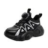 Babu bean little white shoes 2025 autumn new leather waterproof soft sole boys and girls campus versatile sports trend shoes