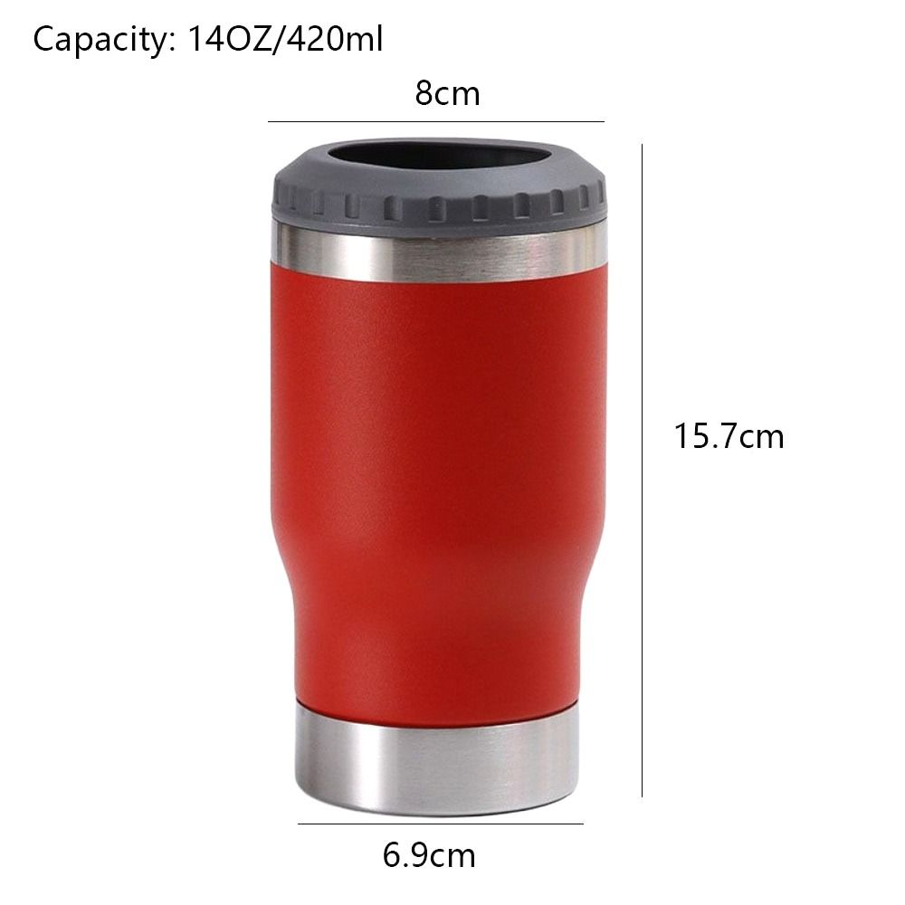 Термос-чашка 14 унций, открывалка для холодного хранения, утолщенная, сохраняющая охлаждение бутылка