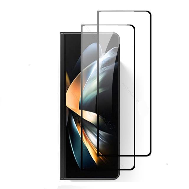 4-в-1 Стеклянная пленка для переднего стекла камеры для Samsung Galaxy Z Fold 4 Мягкая пленка для Samsung Z Fold4 ZFold4 5G Защитные пленки для экрана
