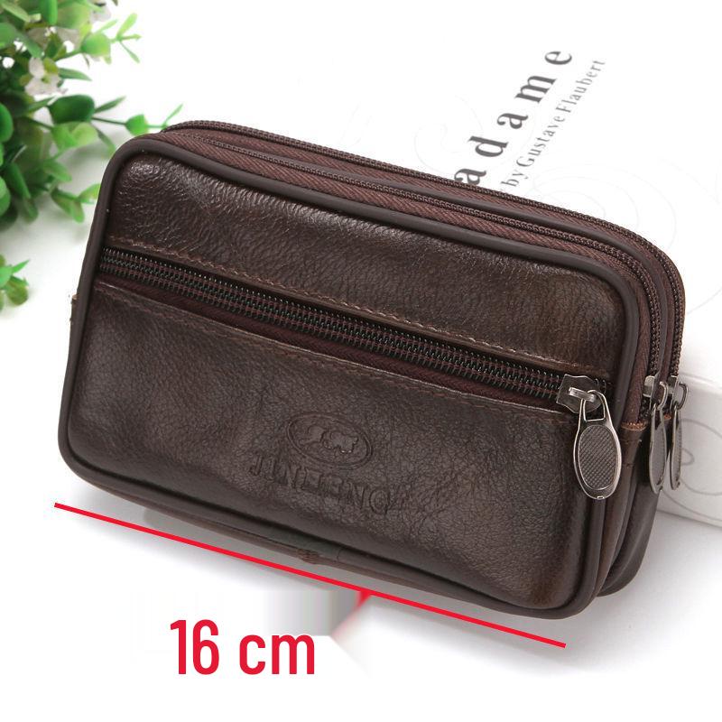 Поясной чехол для телефона из коровьей кожи - Мужской чехол на клипсе 6,7" для пожилого работника