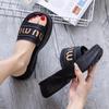 2024 Women's Three-Dimensional Letter Platform Sandals: Stylish Thick-Soled Flip Flops Perfect for Summer Wear.