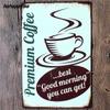 Coffee Menu Metal Plaque Signs House Art License Poster Home Decoration License Plate Tin Wall Decor 20*30 CM