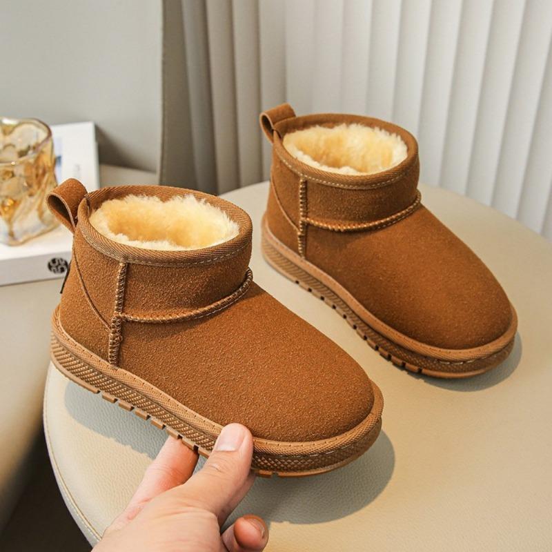 2024 Fashion Children Snow Boots Girls Boys Baby Plush Ankle Boots Kids Winter Warm Cotton Shoes Outdoors Sneakers