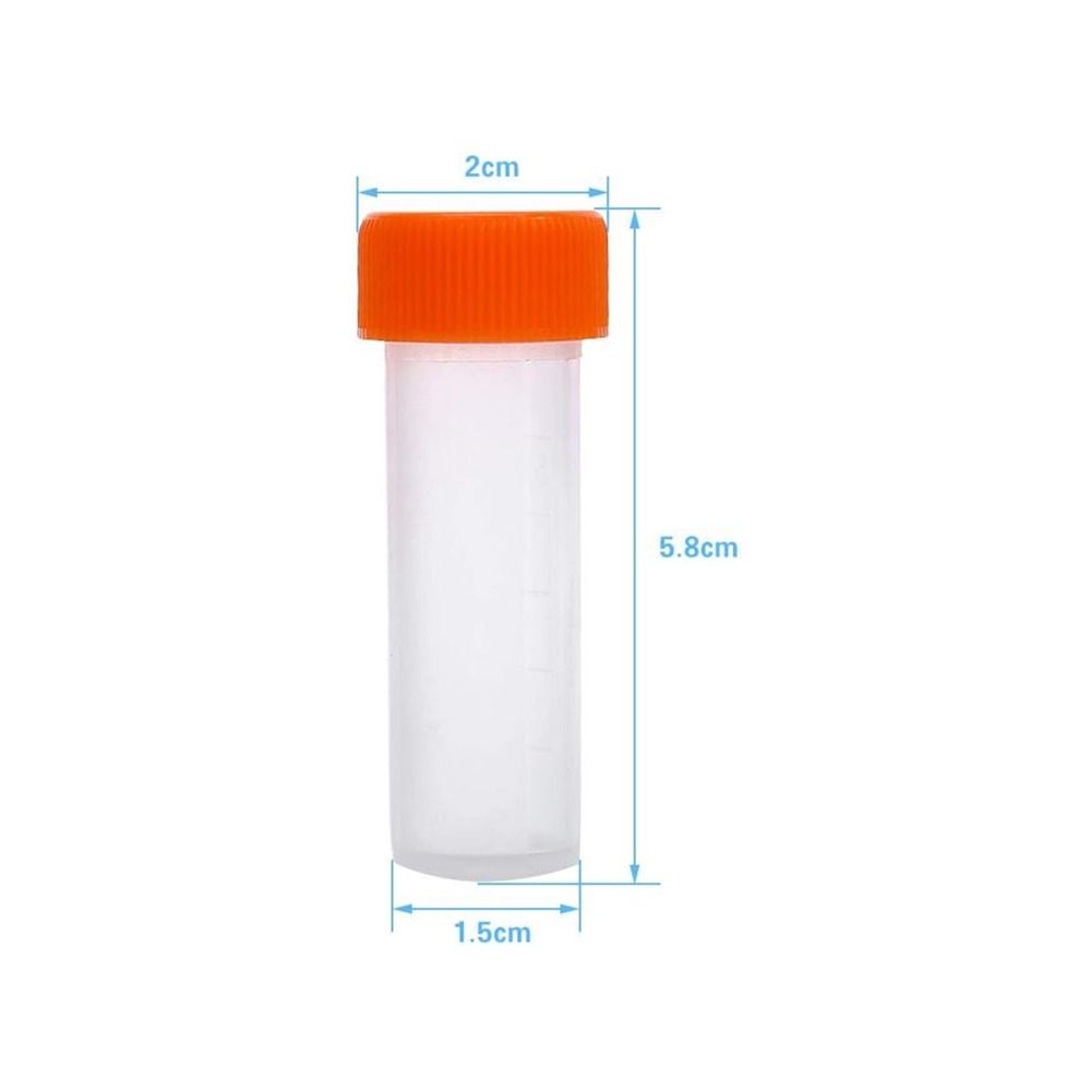 5ML Plastic Test Tubes Graduated Marks  High-quality   for Laboratory 5ML Diameter