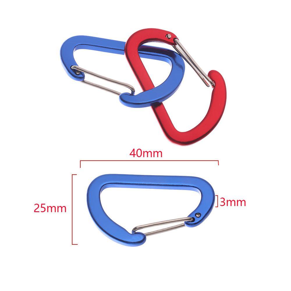 Buckle Hook Aluminum Alloy Climbing Snap Clip Outdoor Camping Keyring D-Ring Keychain Carabiner